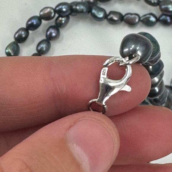 40 inch Freashwater baroque peacock purple pearl long necklace - Picture 9 of 14